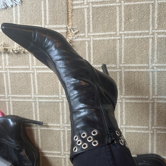 Bebe Black Boot with Rivets - Picture 2 of 7
